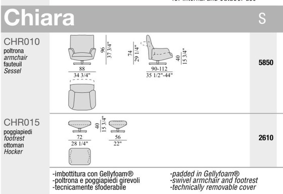 Image 1 of Poltrona Edra Chiara + Pouf Lp € 9.380