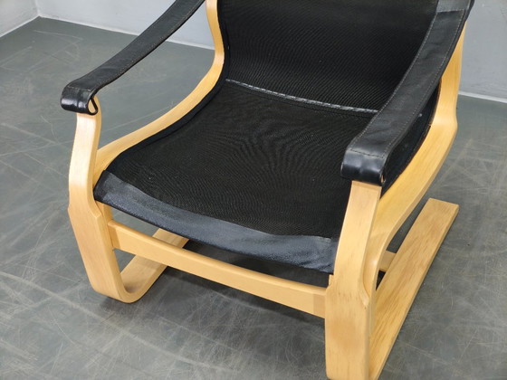 Image 1 of Een paar leren fauteuils van Åke Fribytter voor Nelo Kroken, jaren 60.