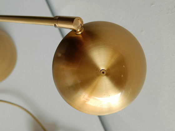 Image 1 of Italiaanse messing bureaulamp met verstelbare kap, minimalistisch design, jaren 80/90