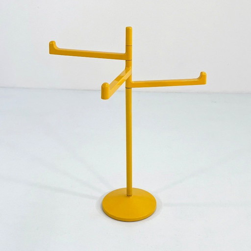 Yellow Standing Towel Rack by Makio Hasuike for Gedy, 1970s