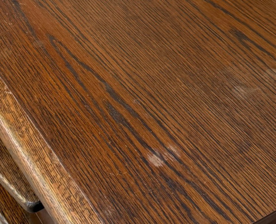 Commode en bois à quatre tiroirs, Buffet bas, Marron, Vintage (photo 4 sur 5)