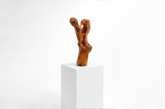 Image 1 of Vintage wooden statue sculpture