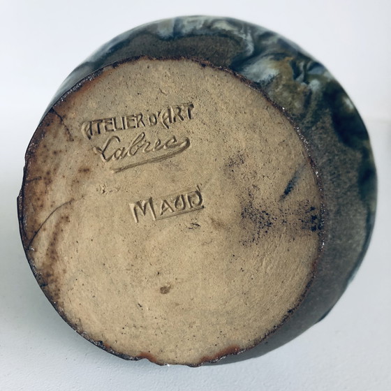 Image 1 of Art Deco Labrec flamed stoneware vase