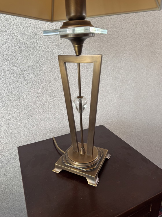 Image 1 of 🔷 UNICUM | Il Paralume Marina Bronze Table Lamp | Italian Design | Murano Glass | 1987-1995