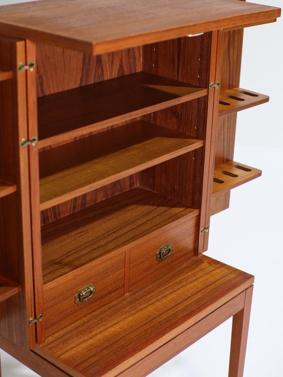 Image 1 of Mobile bar/pipe di Henning Korch in teak, danese, anni '60