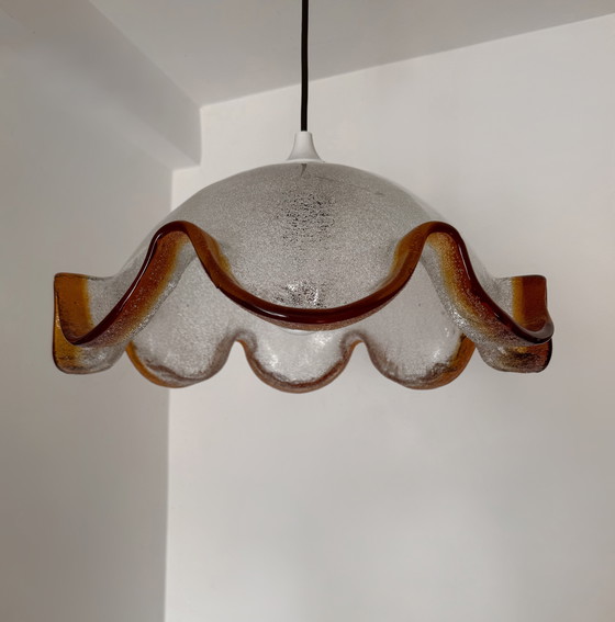 Image 1 of Bloem Murano Glas Hanglamp jaren 70