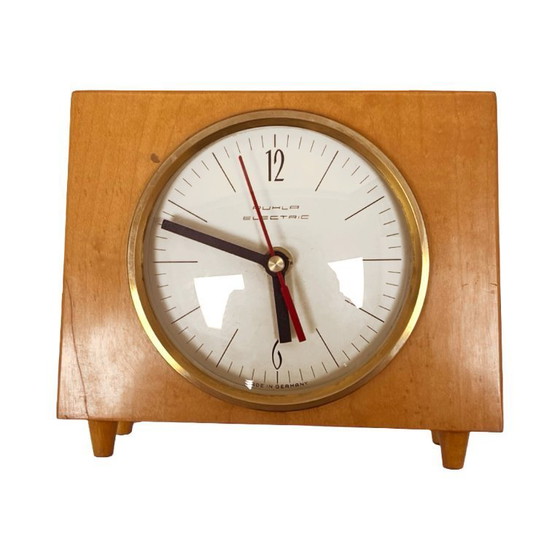 Image 1 of Ruhla Electric Vintage Mantel Clock, 1970s, Mid-Century Design Wood