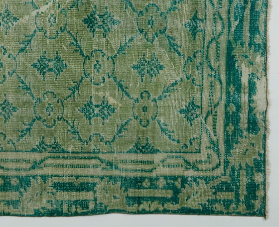 Tappeto turco vintage Oushak 250 × 166 cm – Verde, in lana, tessuto a mano – Tappeti, Wool (photo 4 of 10)