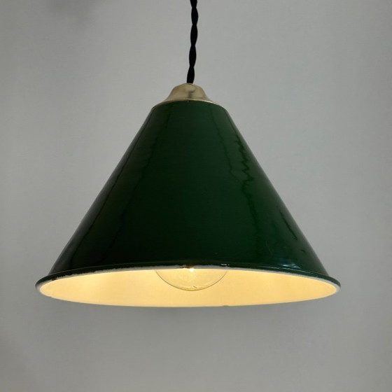 Image 1 of SOSPENSIONE CONICA INDUSTRIALE VINTAGE PER OFFICINA