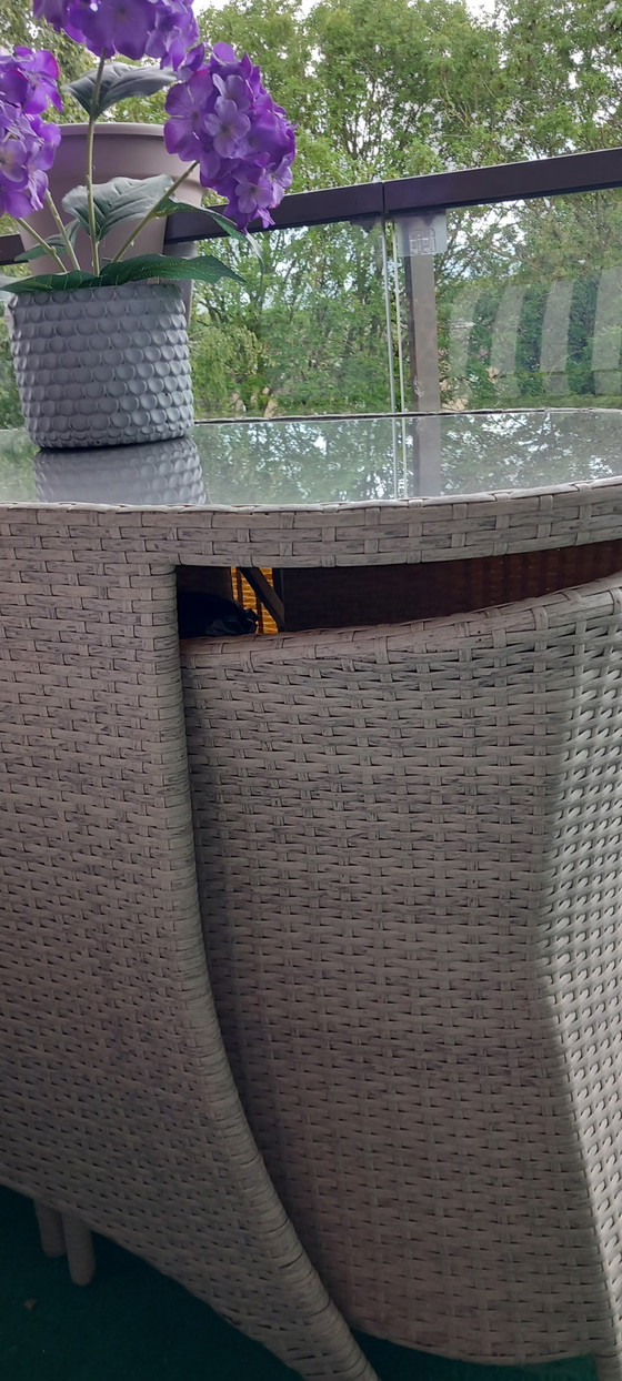 Image 1 of 2-person bistro dining area outside or inside