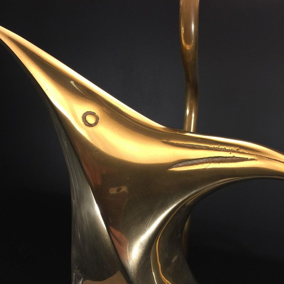 Modernist Sculptural Table Lamp, 1960 – Bronze, Metal, Design (photo 8 of 17)
