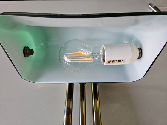 Image 1 of Lámpara alta de notario/banquero/escritorio sobre una base de mármol.