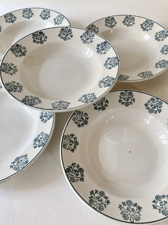 Image 1 of 5 assiettes creuses, Sarreguemines, modèle René