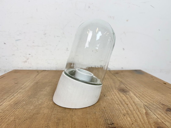 Image 1 of Vintage witte porseleinen wandlamp, jaren 70