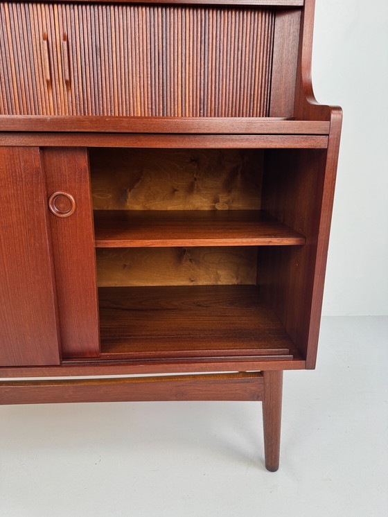 Image 1 of Johannes Sorth for Nexø Møbelfabrik Bornholm Bookcase with Writing Desk