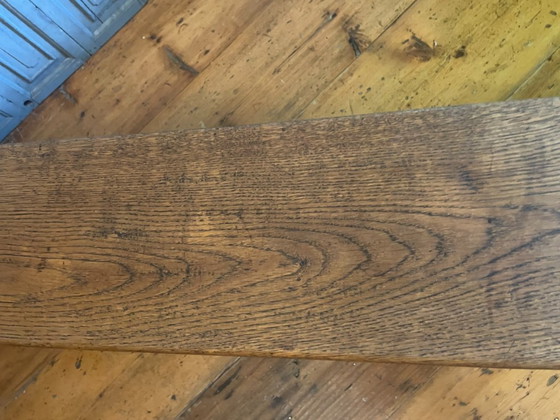 Lunga Panca da Chiesa in Rovere Francese 170 Cm. – Panche, Wood (photo 10 of 13)