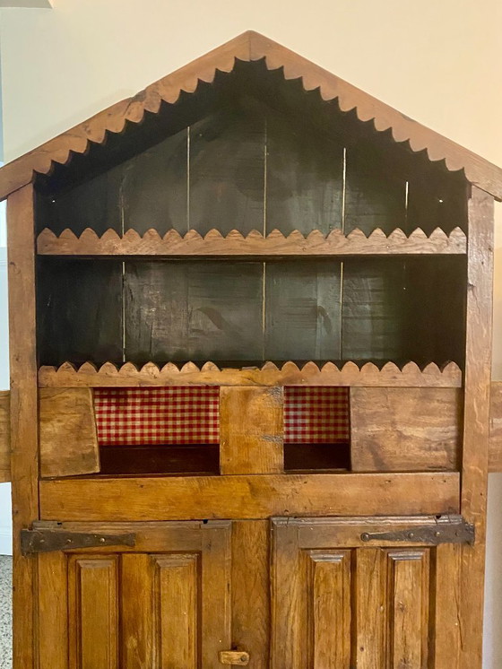 Image 1 of Très belle armoire rustique Wabi-Sabi en hêtre massif.