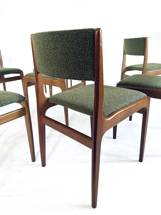 Image 1 of 10x gerestaureerde Deense eetkamerstoel ‘60