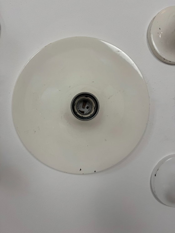 Image 1 of Set di 5 applique vintage, metallo laccato bianco, Germania, 1970