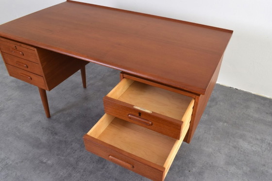 Image 1 of Mid-Century Danish Teak Executive Desk, 1960s.
