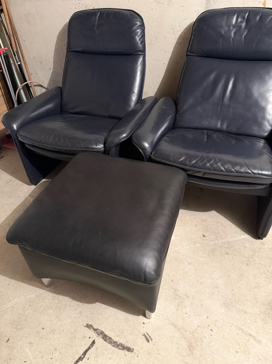 DeSede Poggiapiedi in pelle Living nero. – De Sede, Poggiapiedi e pouf, Metallo (photo 4 of 5)