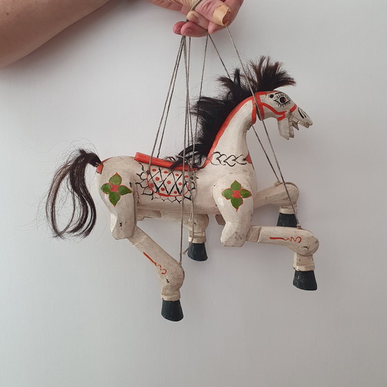 Image 1 of Pferd Marionette Alt Handgemacht