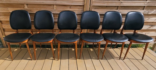 6 'Pégase' Chairs by Pierre Guariche for Baumann, France, 1960s