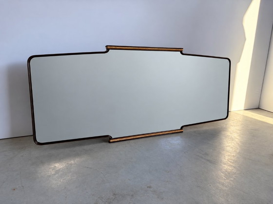 Specchio italiano in legno XL, anni '60 – Aurelio Giannobi, Vetro (photo 5 of 6)
