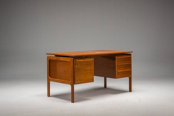 Image 1 of Freistehender Teakholz-Schreibtisch von GV Møbler, Mid-Century, 1970er Jahre