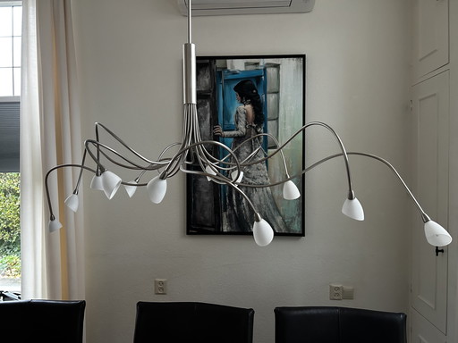 Lampada a sospensione con tazze in vetro