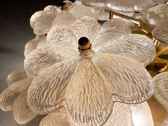 Image 1 of Grande lampada da parete/apparecchio da parete floreale di Ernst Palme, 1960