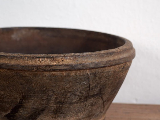 Cuenco antiguo de madera maciza (c.1900) #16 (photo 13 of 22)