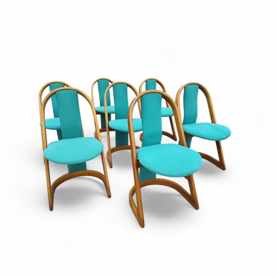 Image 1 of Set Duitse eetkamerstoelen uit de jaren 70