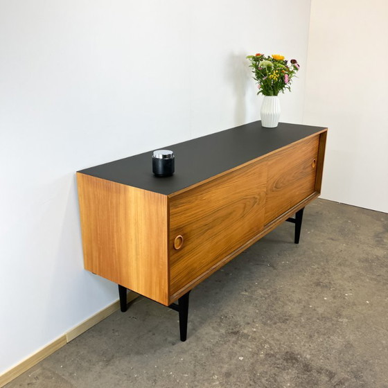 Image 1 of Sideboard by Lothar Wegner, walnut with black formica top, 1960s