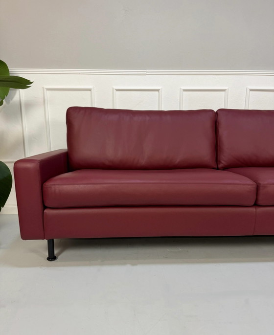 Image 1 of COR Conseta Sofa Leder Bordeaux Rot + Ablage Ausstellungsstück