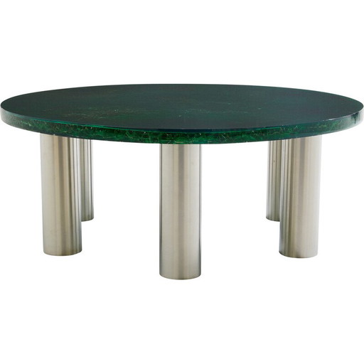 Mesa de centro vintage de resina fractal de Marie-Claude De Fouquières, 1970