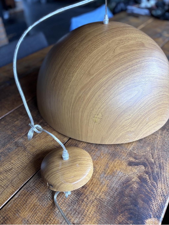 Image 1 of Lampada a sospensione di design con effetto teak
