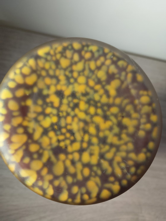 Image 1 of Antique Art Deco vase in multi-layered, marbled glass, Schneider style