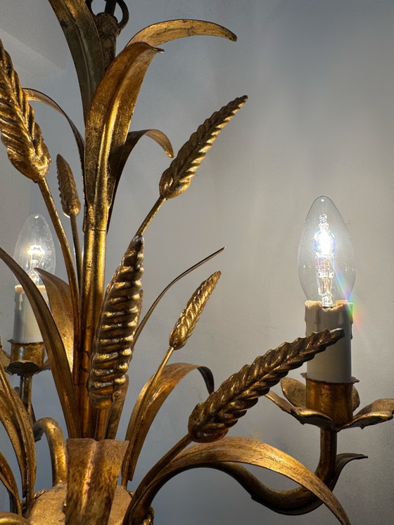 Image 1 of Lustre épi de blé doré Hans KOGL années 70
