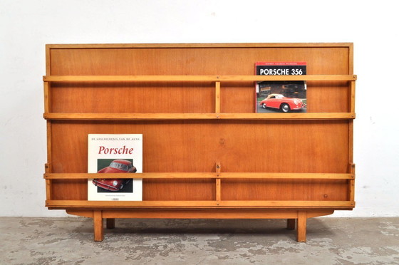 Image 1 of Vintage beukenhouten schoolkast / divider, jaren 50