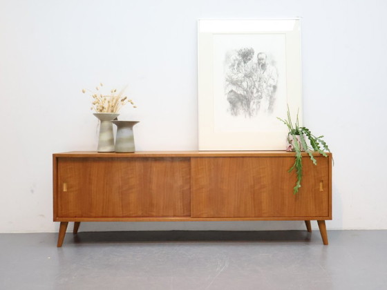 Image 1 of Buffet vintage en placage de teck avec pieds inclinés