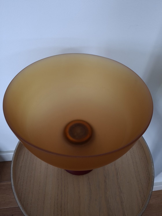 Image 1 of Vintage Cive Italian Bowl/Vase - Murano Glass with Wood - 26 cm