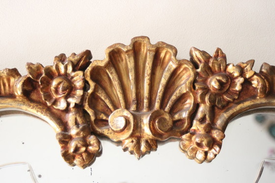 Image 1 of Vergoldeter Holzspiegel im Neo-Rokoko-Stil, Ende 19.