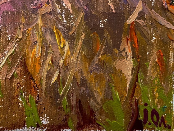 Original Oil Painting Autumn Field Landscape Spacious Field – Paintings & Drawings, Canvas (photo 5 of 8)