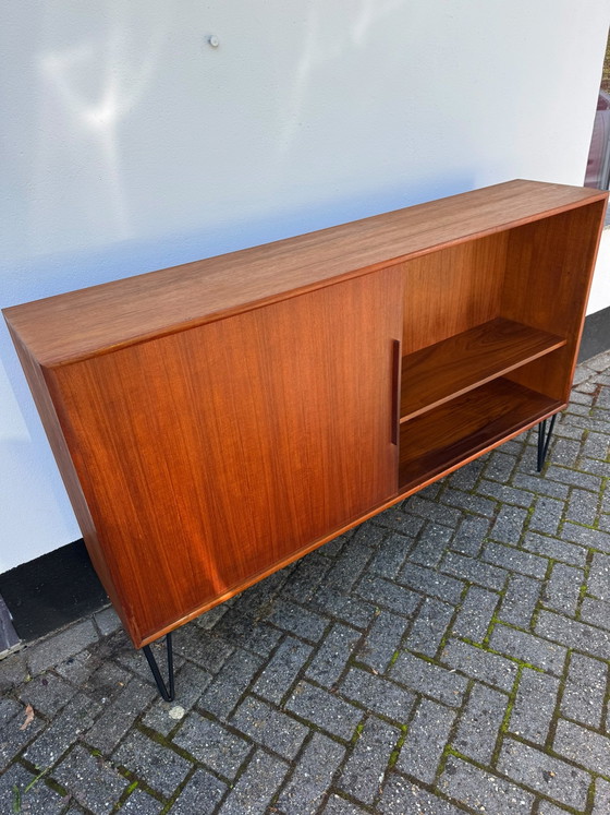 Credenza alta in teak MCM – Credenze alte, Metal, Wood (photo 2 of 8)
