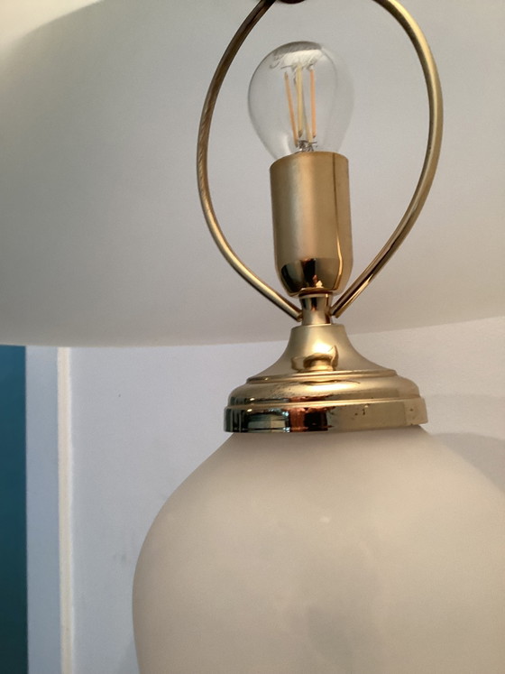 Vintage 80s Table lamp with Murano glass – Brass (photo 4 of 8)