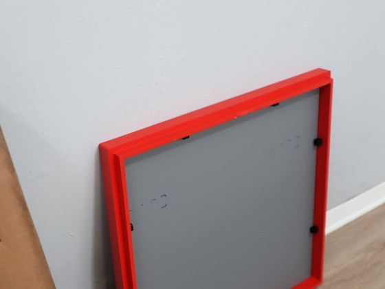 Image 1 of 1970s Anna Castelli Ferrieri for Kartell Mod. 4727 Red Mirror