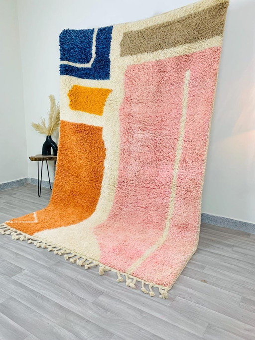 Alfombra tejida a mano de pura lana, hecha por encargo, tamaño 1,5/2,5 m – Alberto Bazzani, vloerkleden en tapijten, Wool