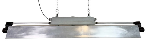 Industriële grijze buislamp van Elektrosvit, jaren 70