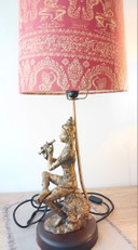Antica grande lampada thailandese Rattanakosin in bronzo dorato fine XIX secolo
